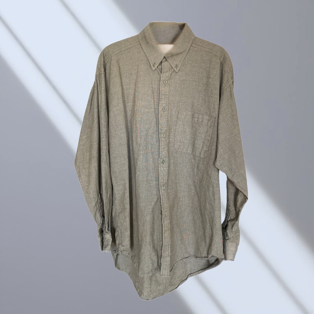 Casual Gray Button Down Shirt with Classic Collar